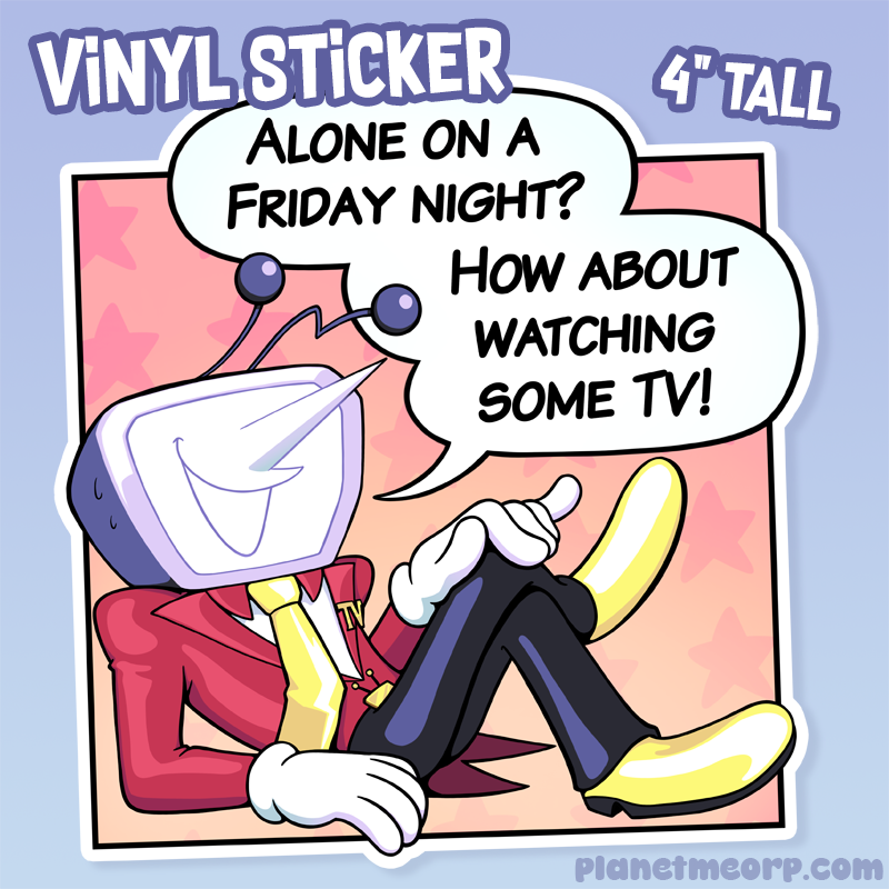 Alone on a Friday Night Vinyl Sticker