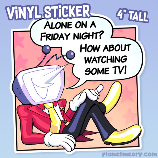 Alone on a Friday Night Vinyl Sticker