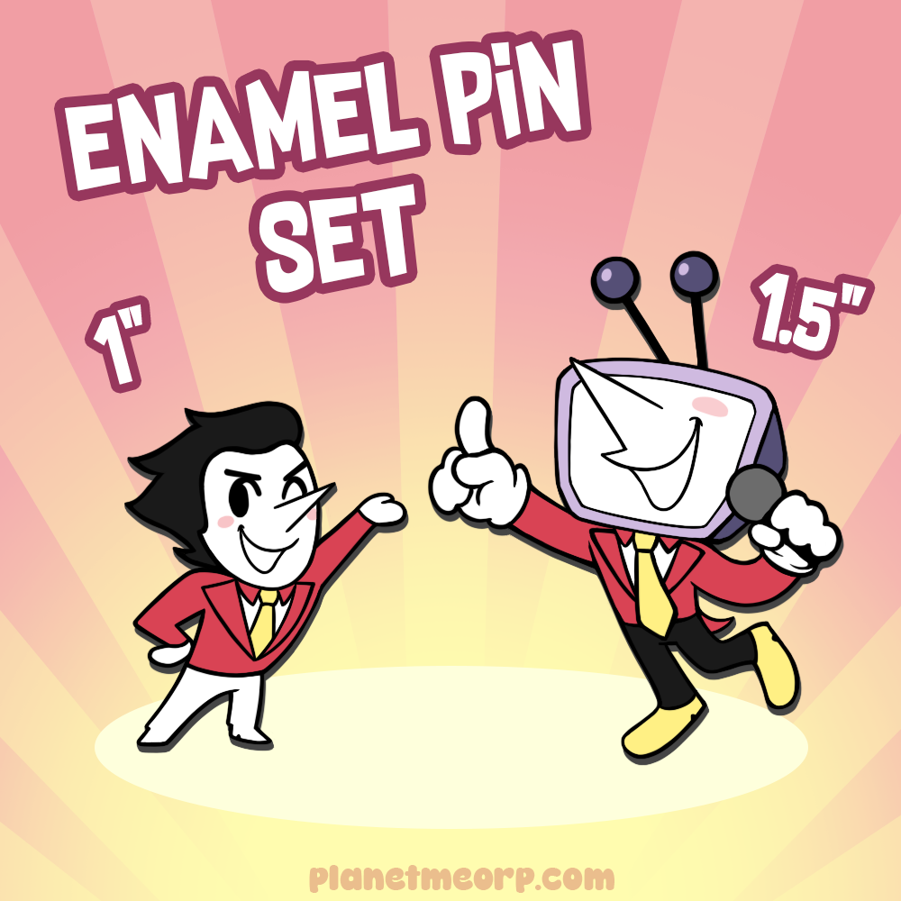 Spamton & Tenna Big Shots Enamel Pin Set