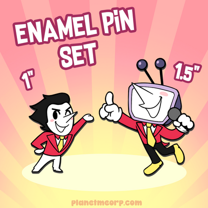 Spamton & Tenna Big Shots Enamel Pin Set