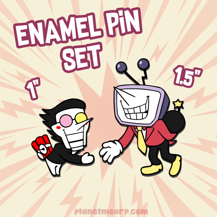 Spamton vs Tenna Enamel Pin Set
