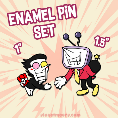 Spamton vs Tenna Enamel Pin Set