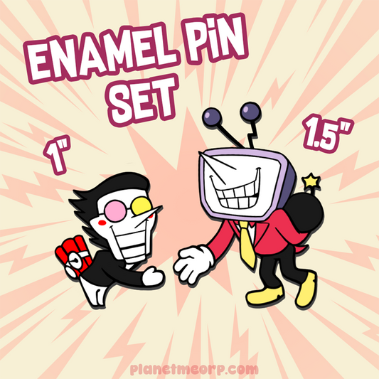Spamton vs Tenna Enamel Pin Set